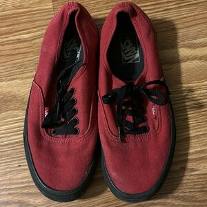 Red and black Vans